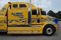 Service vehicle for All About Towing & Hauling
