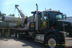 A recent vehicle towing company job in the area